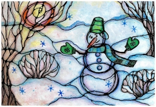 Рисовальная сказка "Про снеговика". Ведущая Турчак Надежда Юрьевна